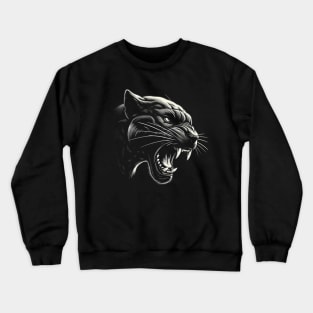 Aggressive Black Panther Crewneck Sweatshirt